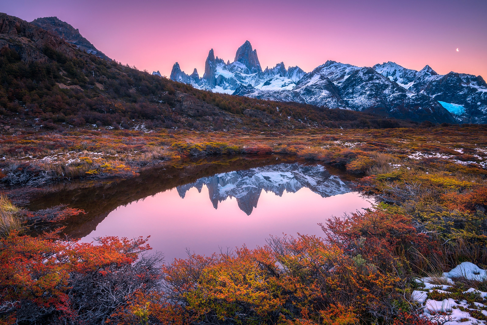 Monte Fitz Roy in sunset