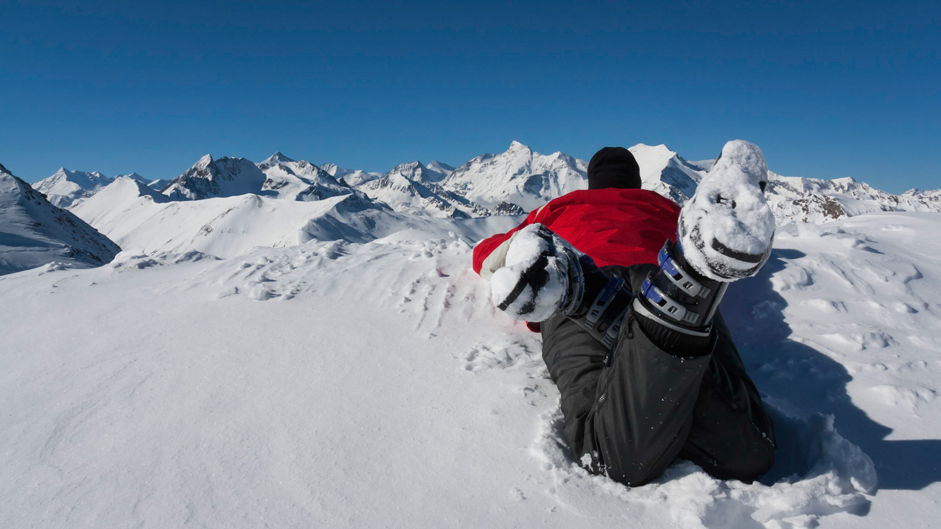 Ausblick beim Schifahren in Rauris / Salzburg