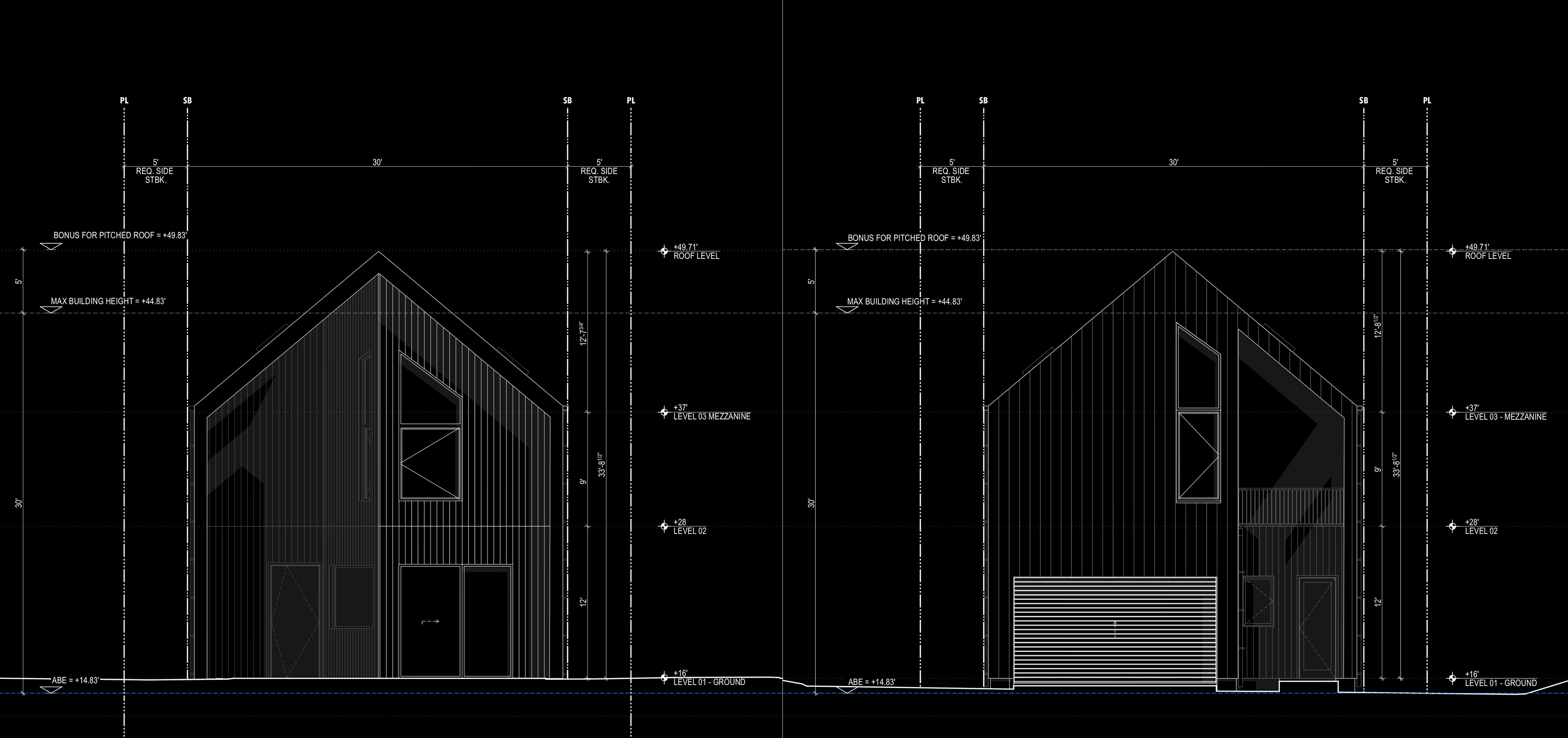 East - West Elevation