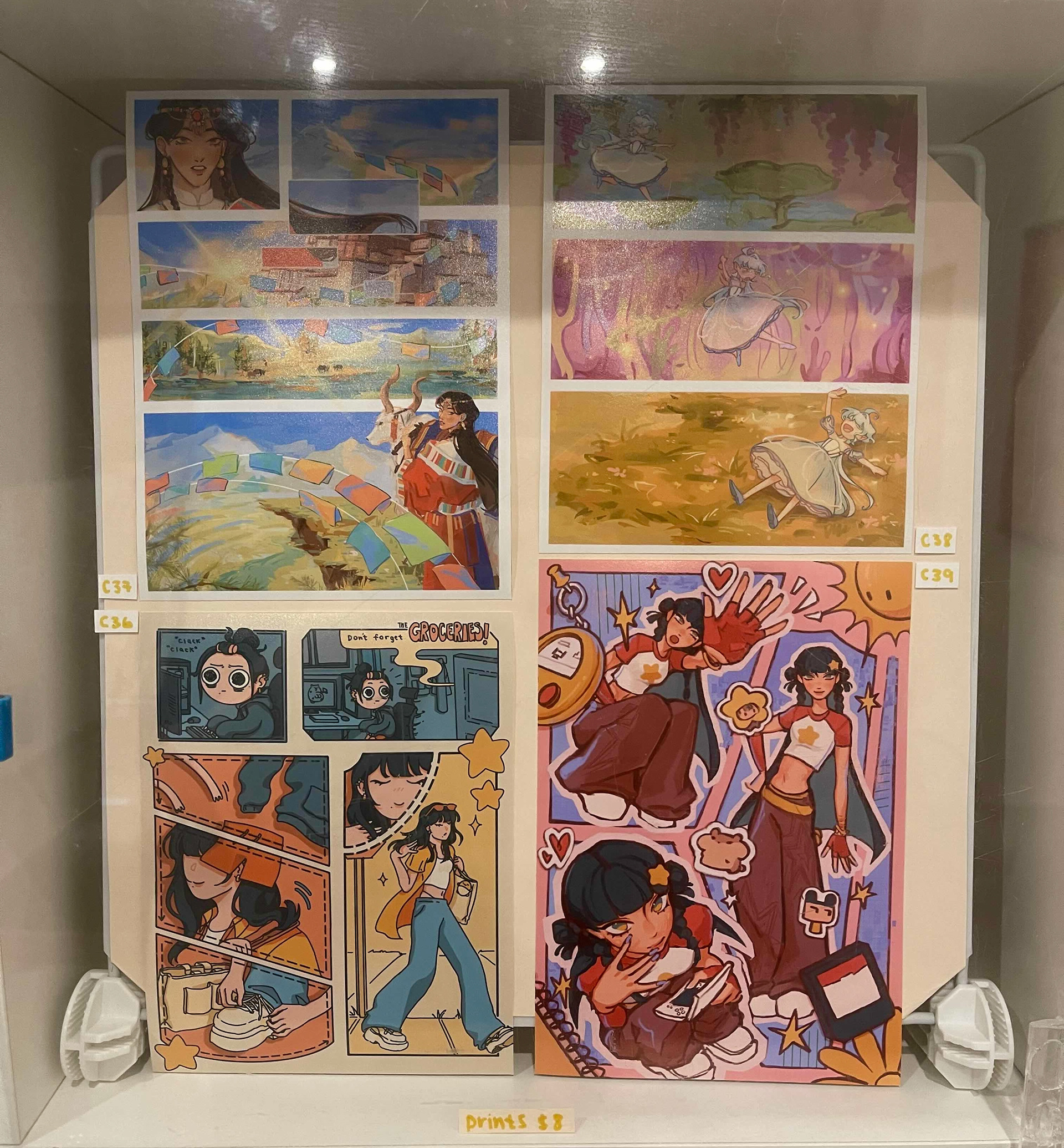 consignment shelf set-up back