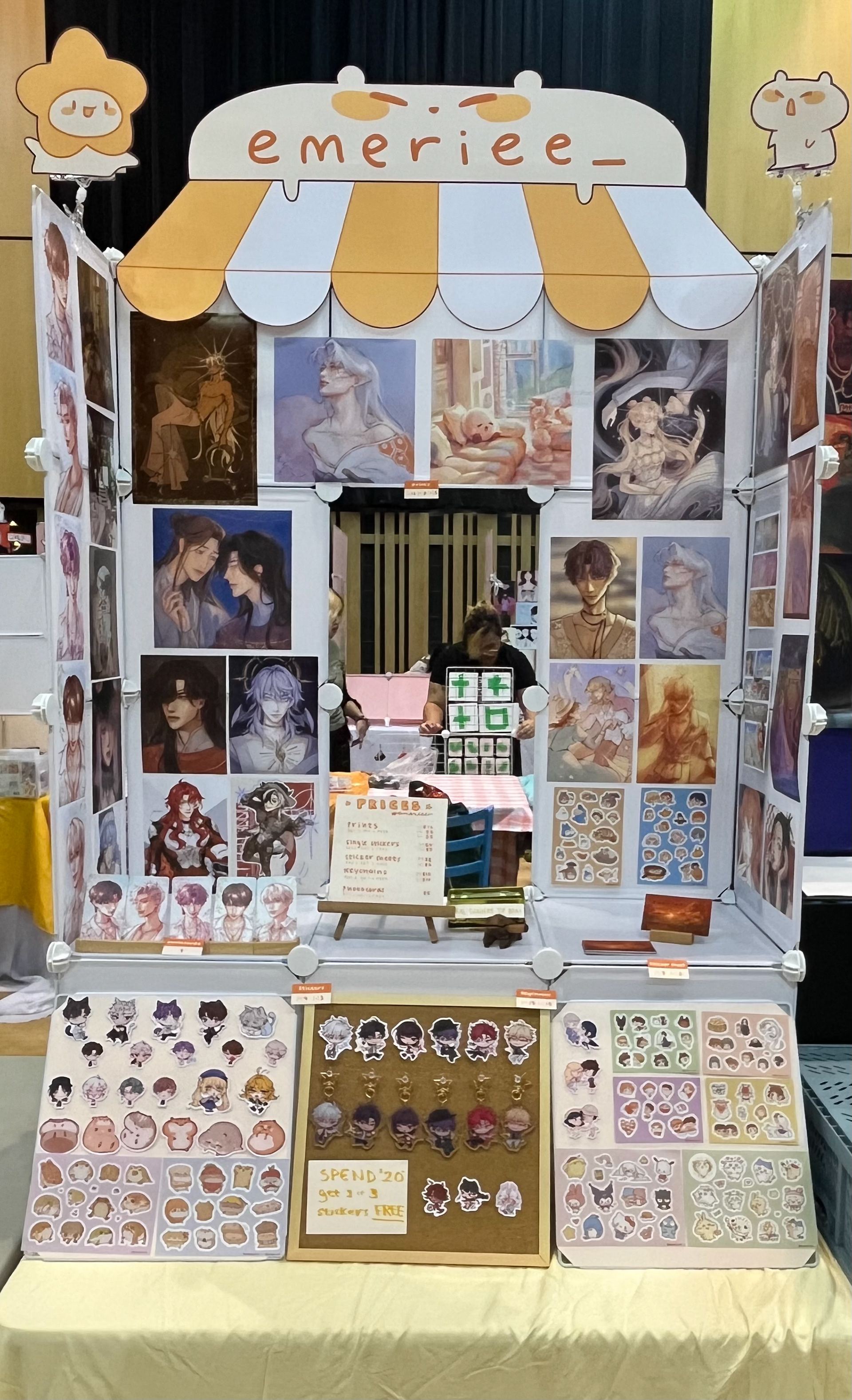 half-table set up