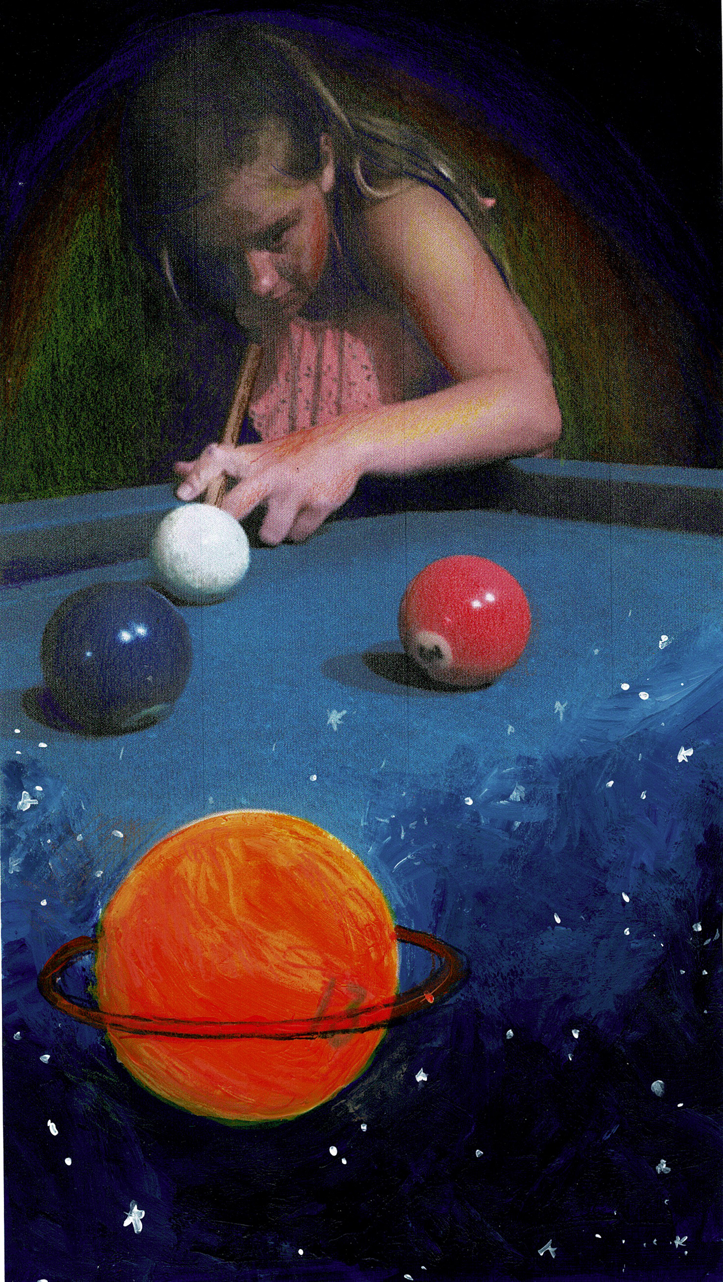 Shoot for the Galaxy, 2018, Photograph & Acrylic
