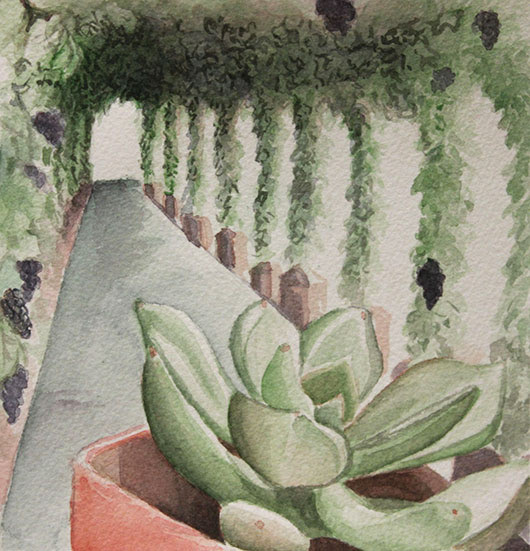 Plant Valley, 2017, Watercolor