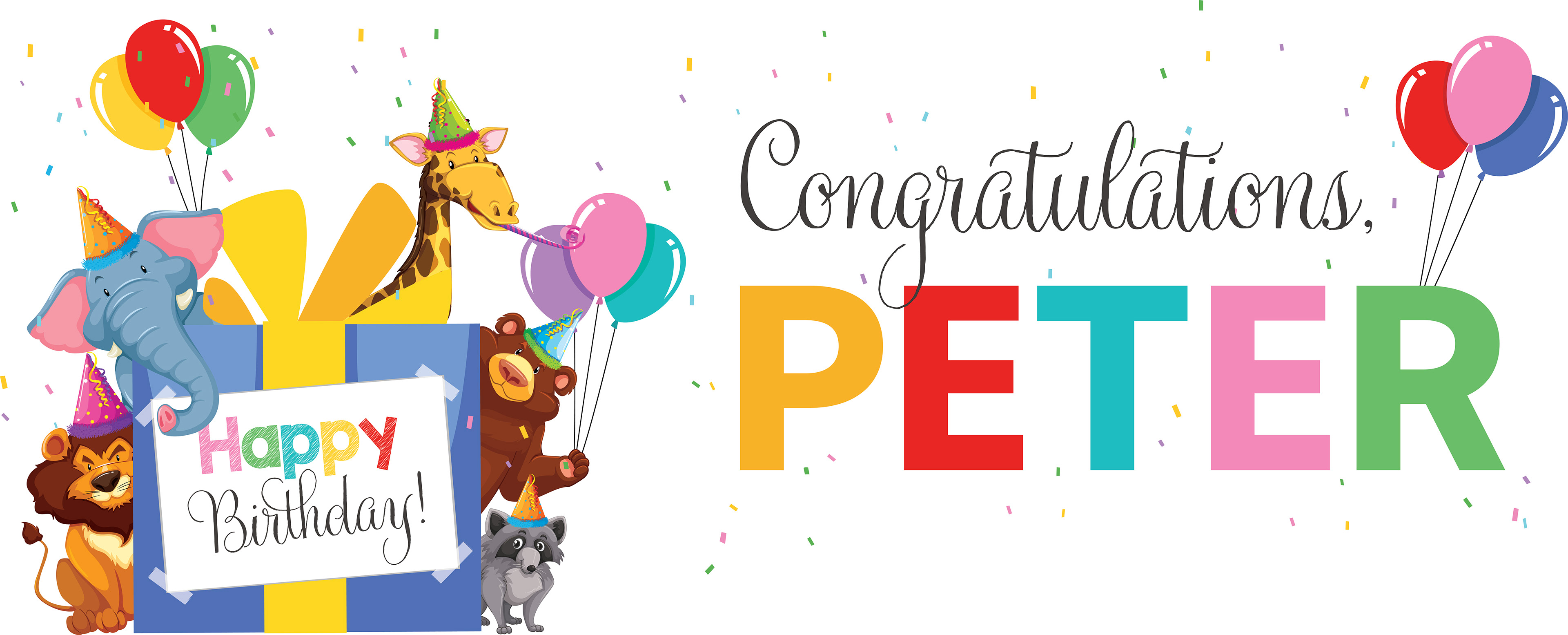 2' x 4' birthday banner design