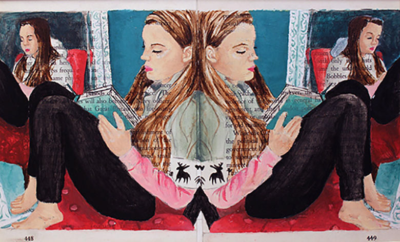 Reflected Pages, 2017, Mixed Media