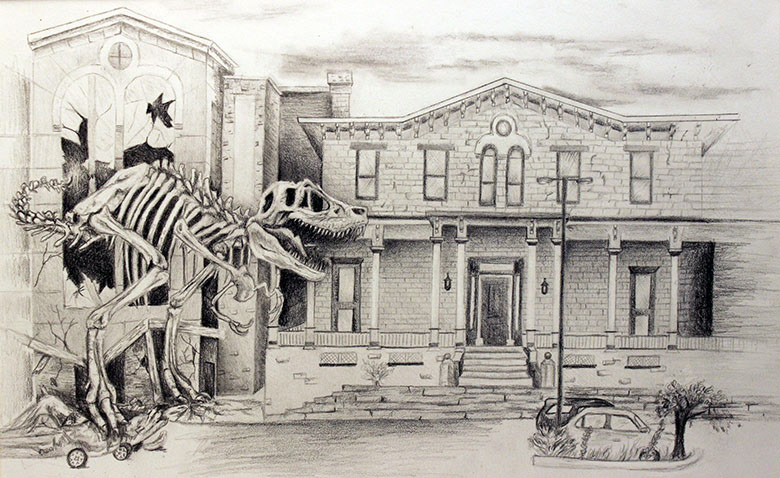 Museum Escapee, 2017, Graphite