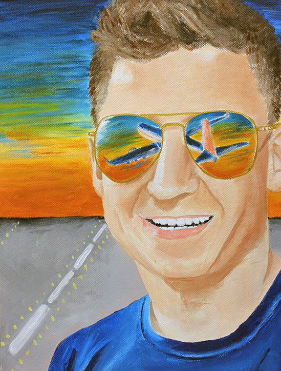 Avaitor Glasses, 2017, Acrylic
