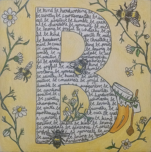 Bee Boylan, 2018, Colored Pencil & Micron Pen
