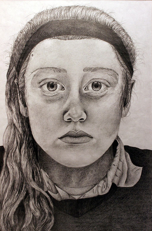 Sel-Portrait, 2016, Graphite, 12"x 17.75"
