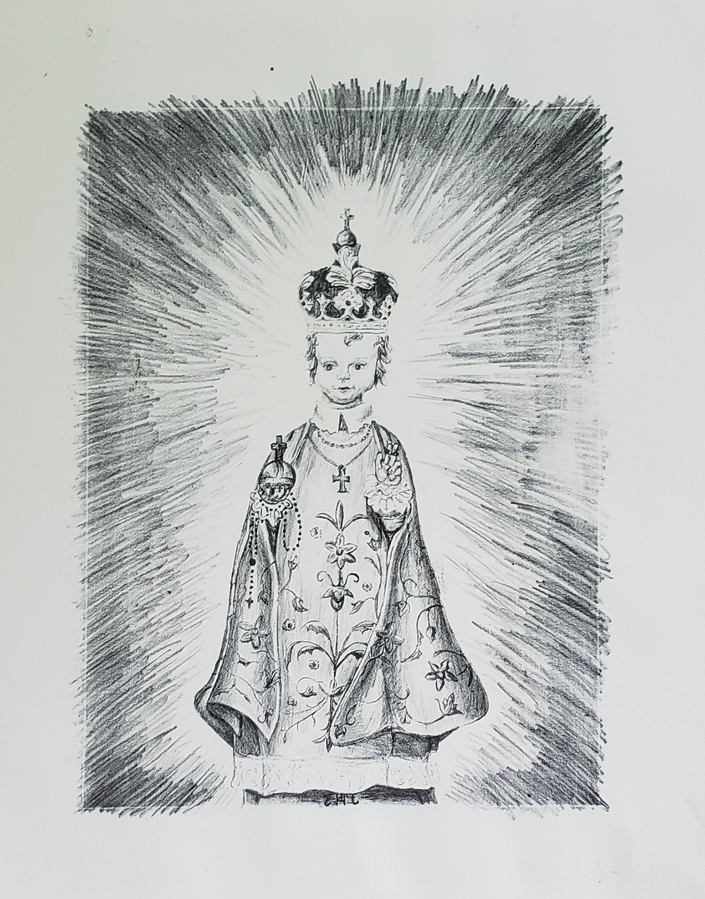 The Infant King, lithography, 2021