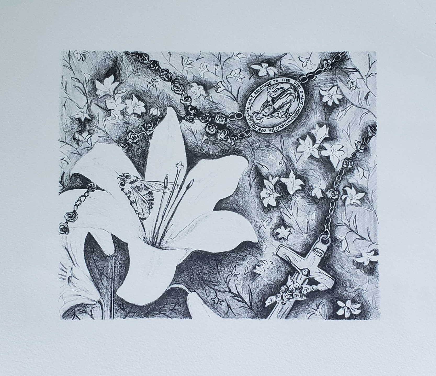 Lily, lithography, 2021