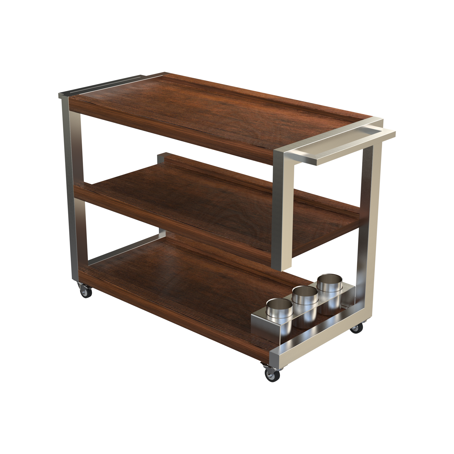Professional stainless steel bar equipment, industrial product design in SolidWorks, sheet metal steel, SolidWorks Visualize render.