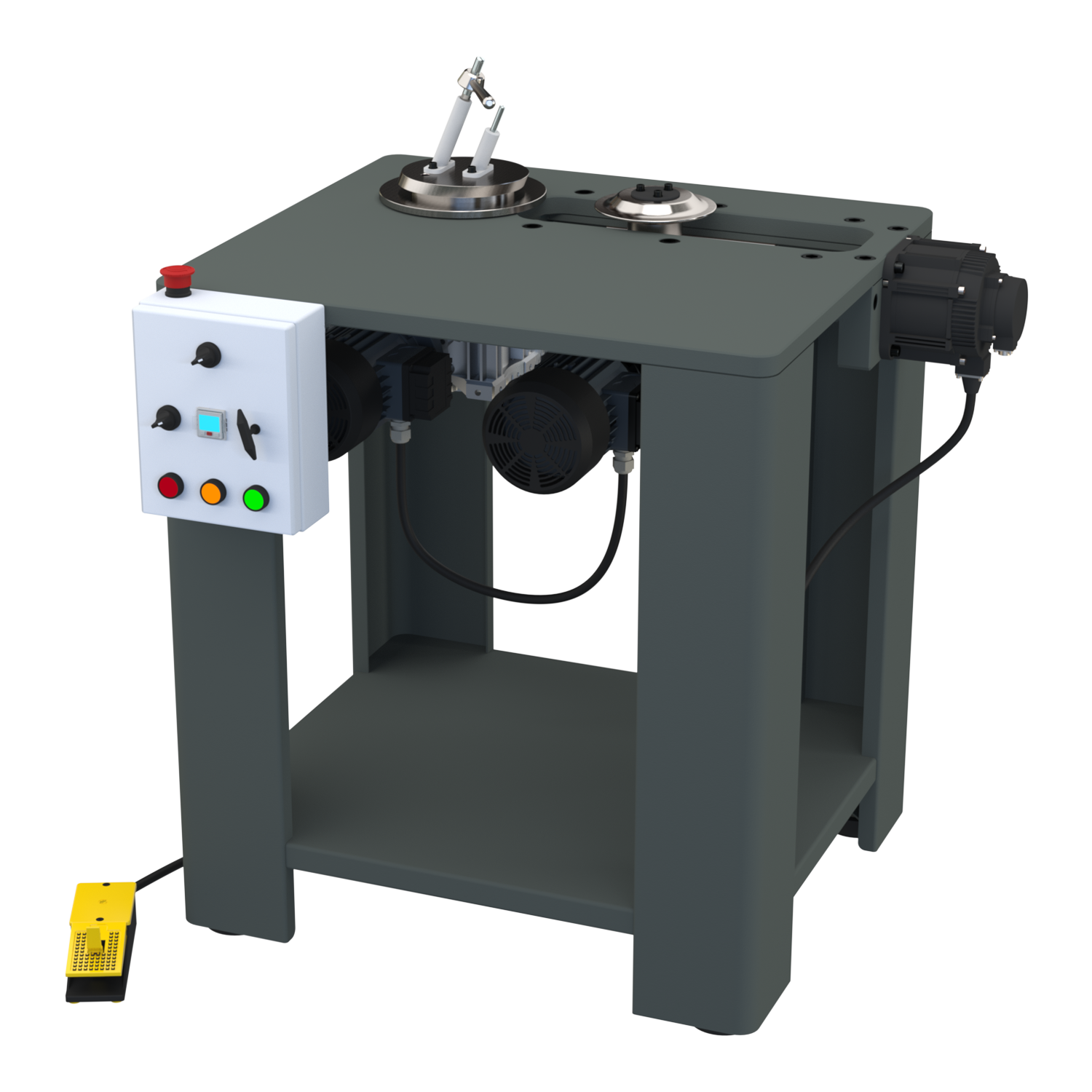 Hydraulic tool for shaping and finishing tube ends before joining or sealing, used in pipe and structural fabrication processes. Designed in SolidWorks