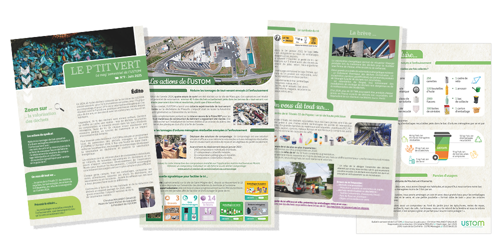 Refonte du bimestriel "Le P'tit Vert" avec InDesign.