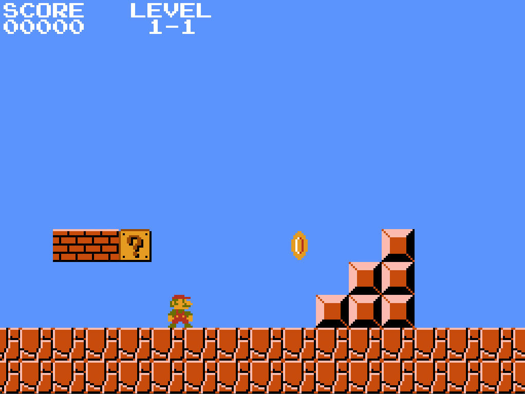 Attempt of recreating sidescrolling mechanics & visuals from Super Mario Bros. (1985)