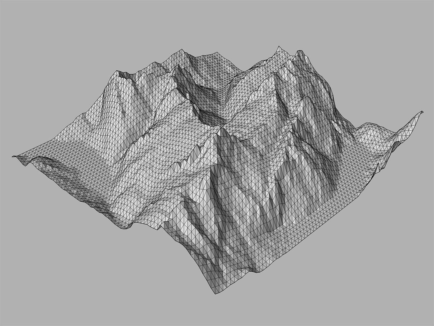 3D mesh generated from elevation data
