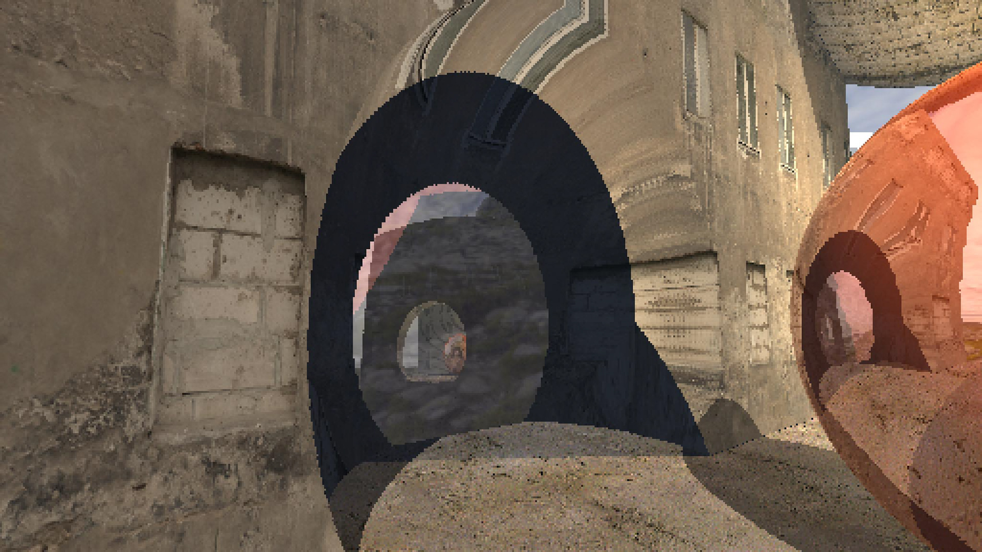 cutting a hole in the wall