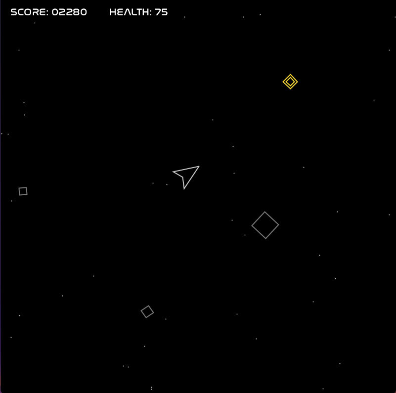 Recreation of the famous Asteroids from 1979