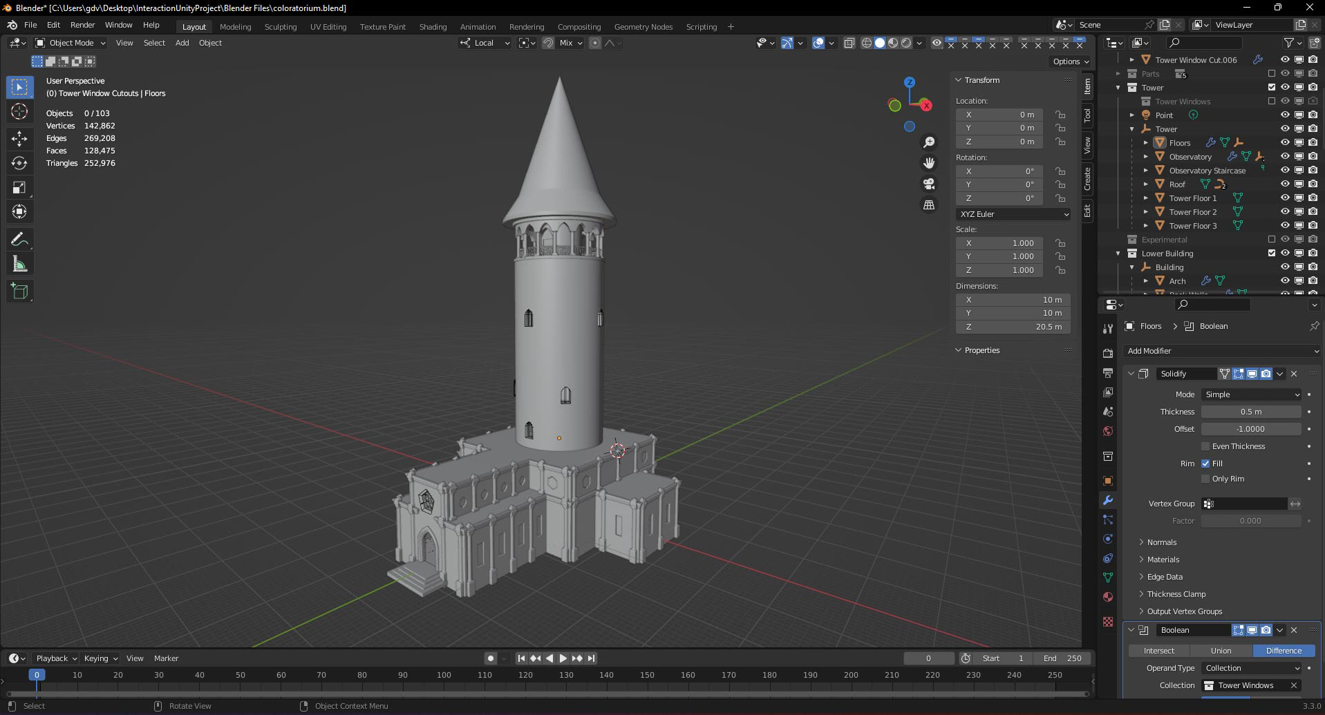 Model in blender