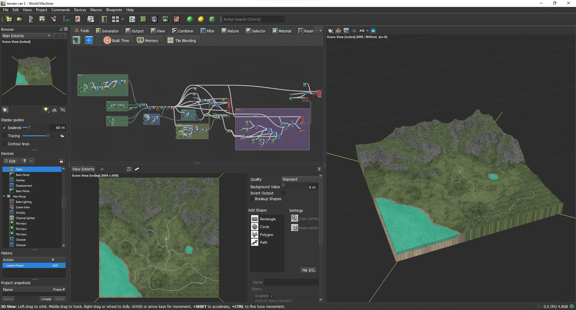 Terrain creation in World Machine