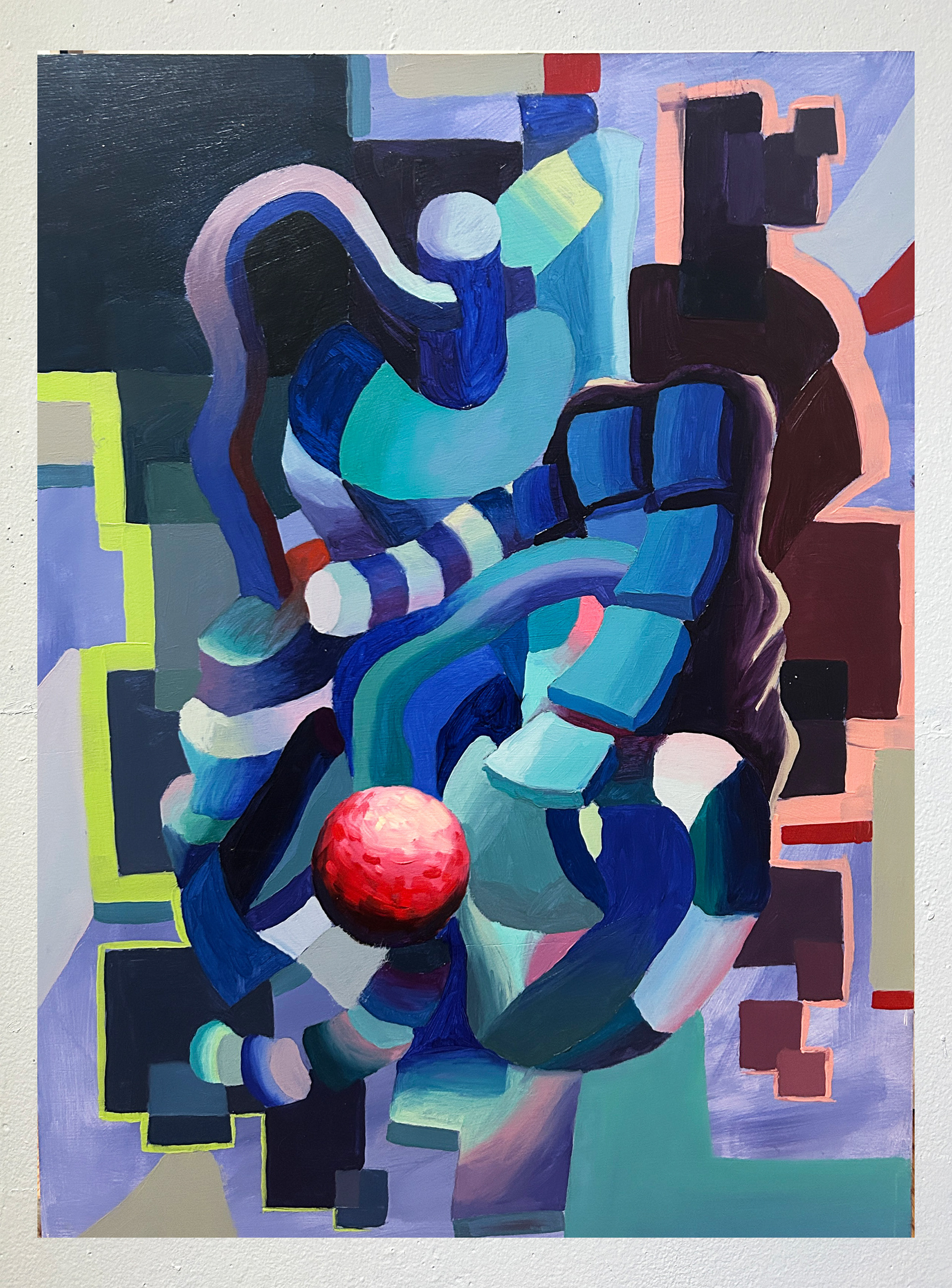 "Azul"  14 x 24in, Oil on Panel, 2026 