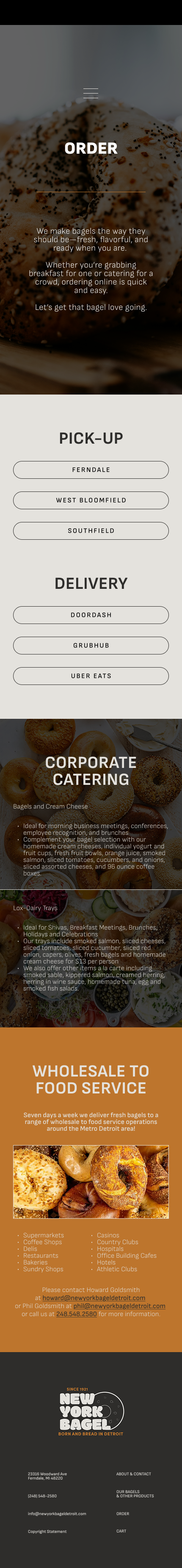 Mobile Order Page
