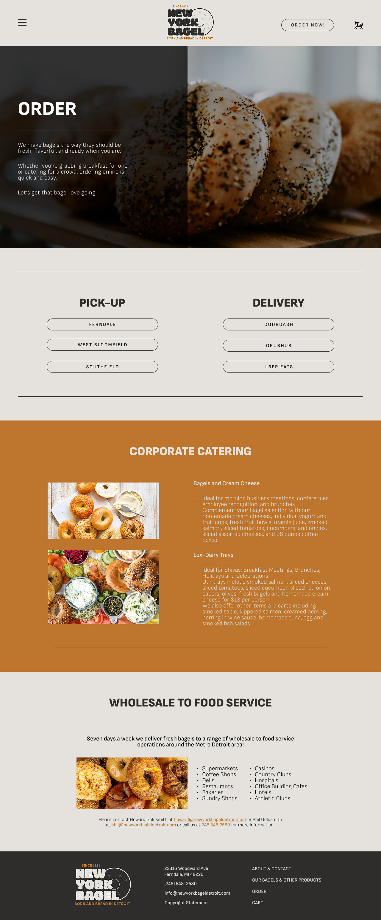 Desktop Order Page