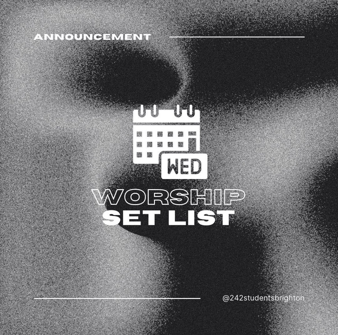 WORSHIP SET LIST DROP ANNOUNCEMENT