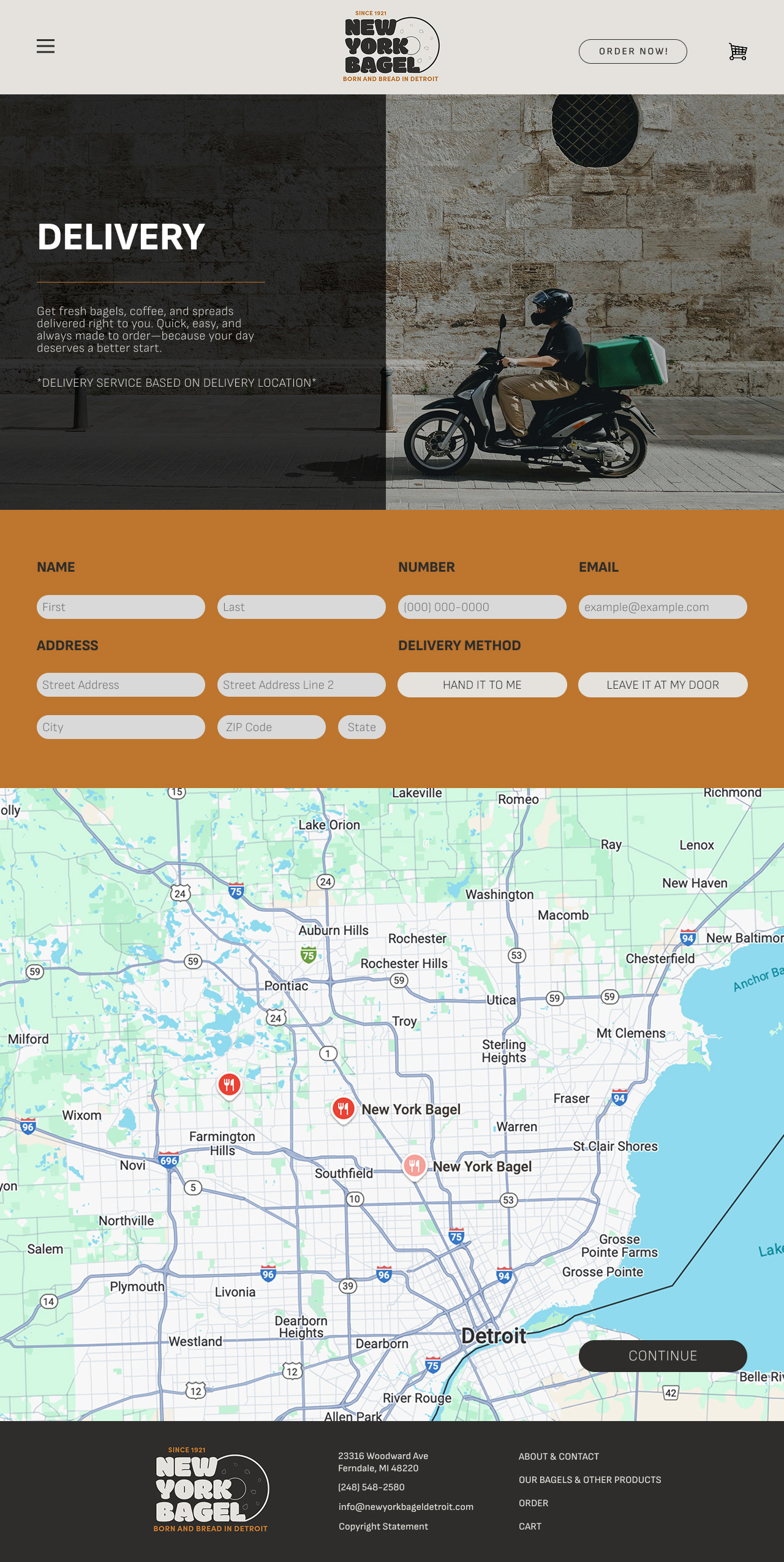 Desktop Delivery Page
