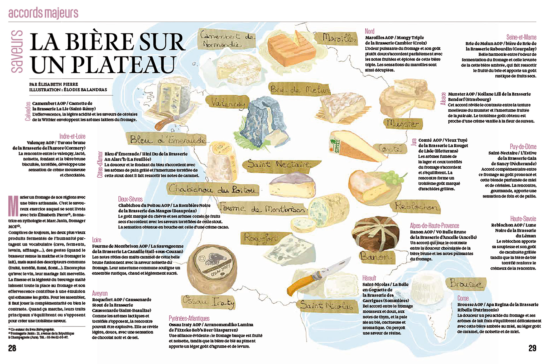 Cartographie autour des associations fromage/ bières-Express Magazine