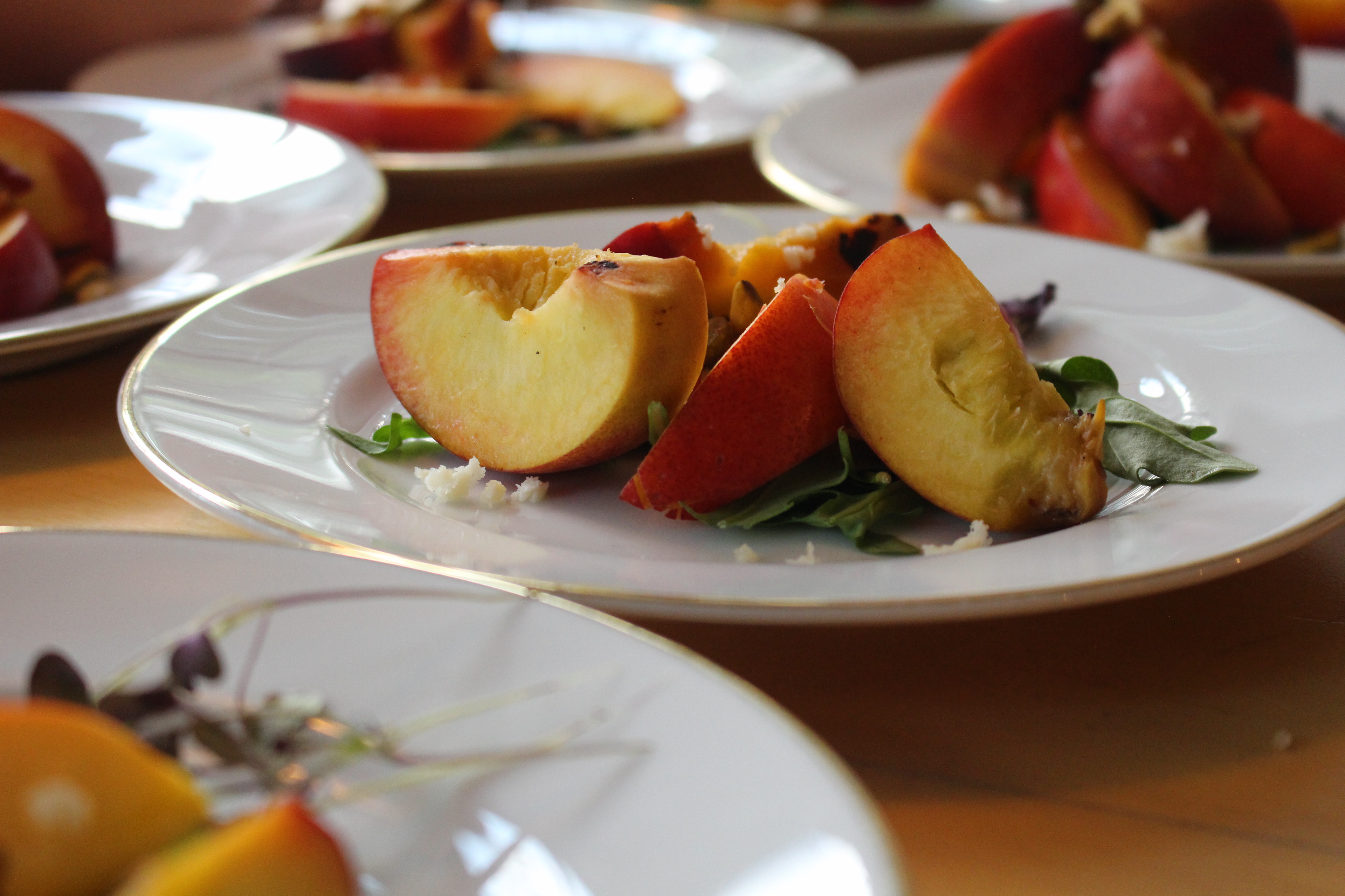 Grilled Peach & nectarine salad
