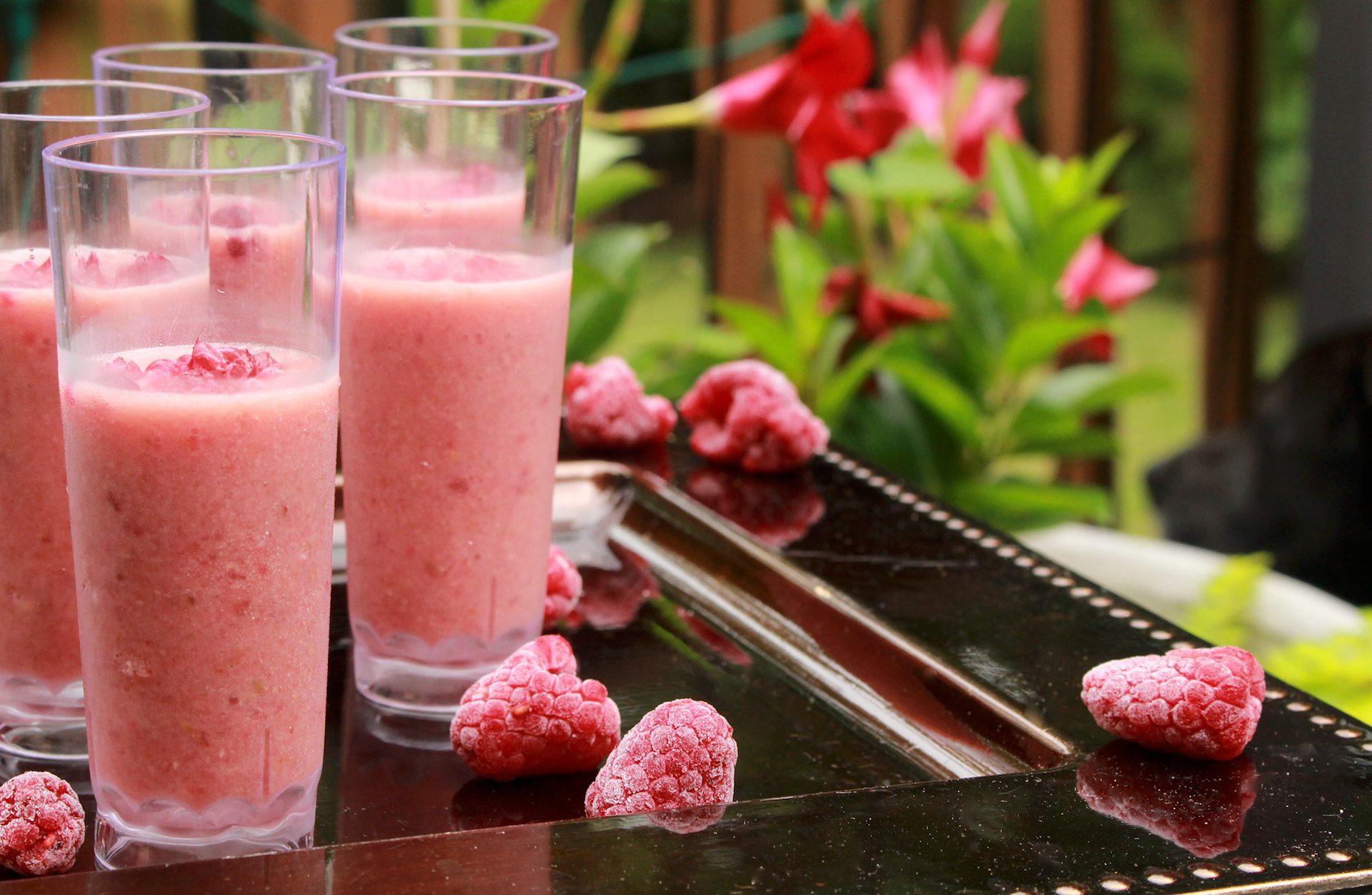 Raspberries smoothie