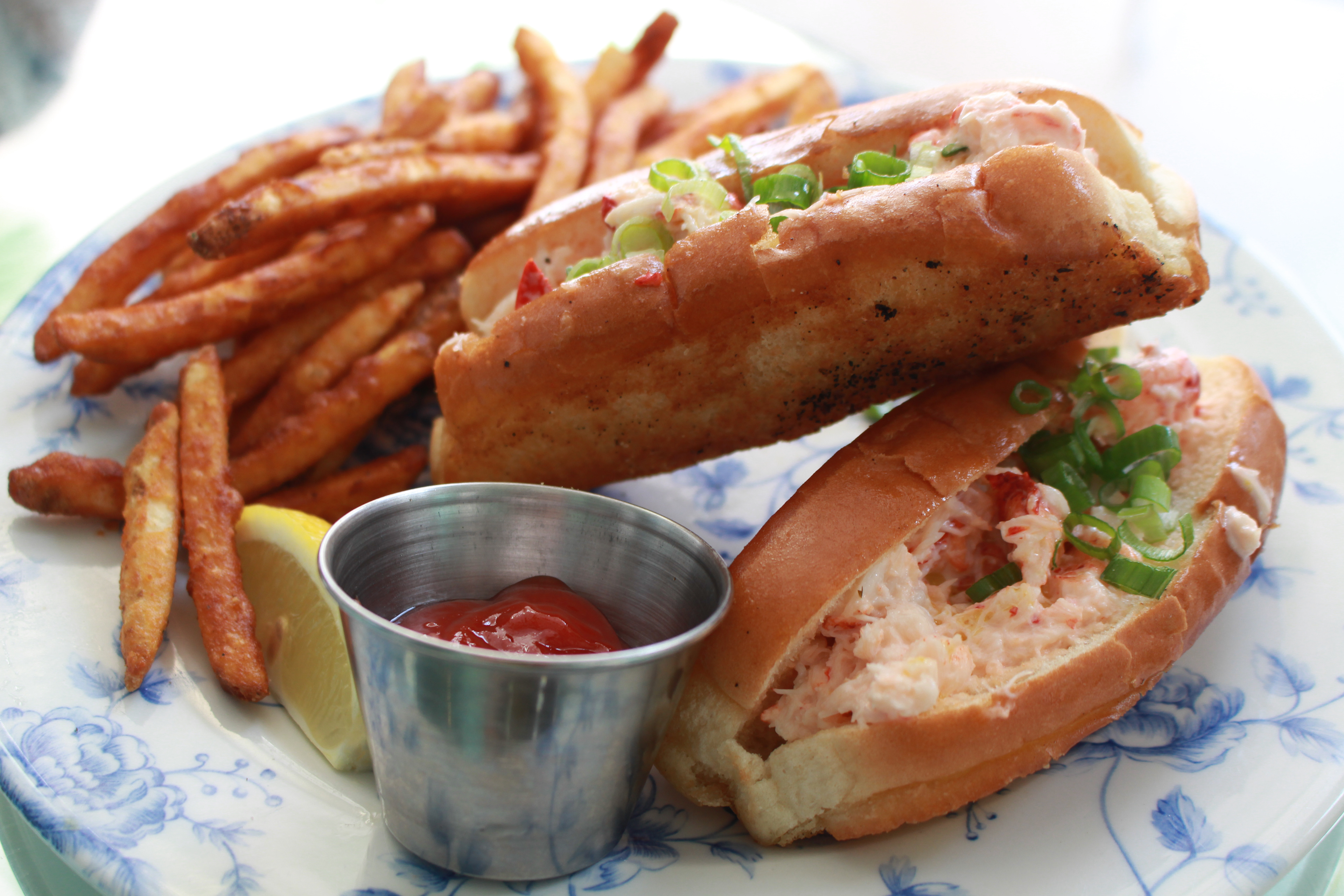 Lobster roll at Logan Boat House, Miami, FL
