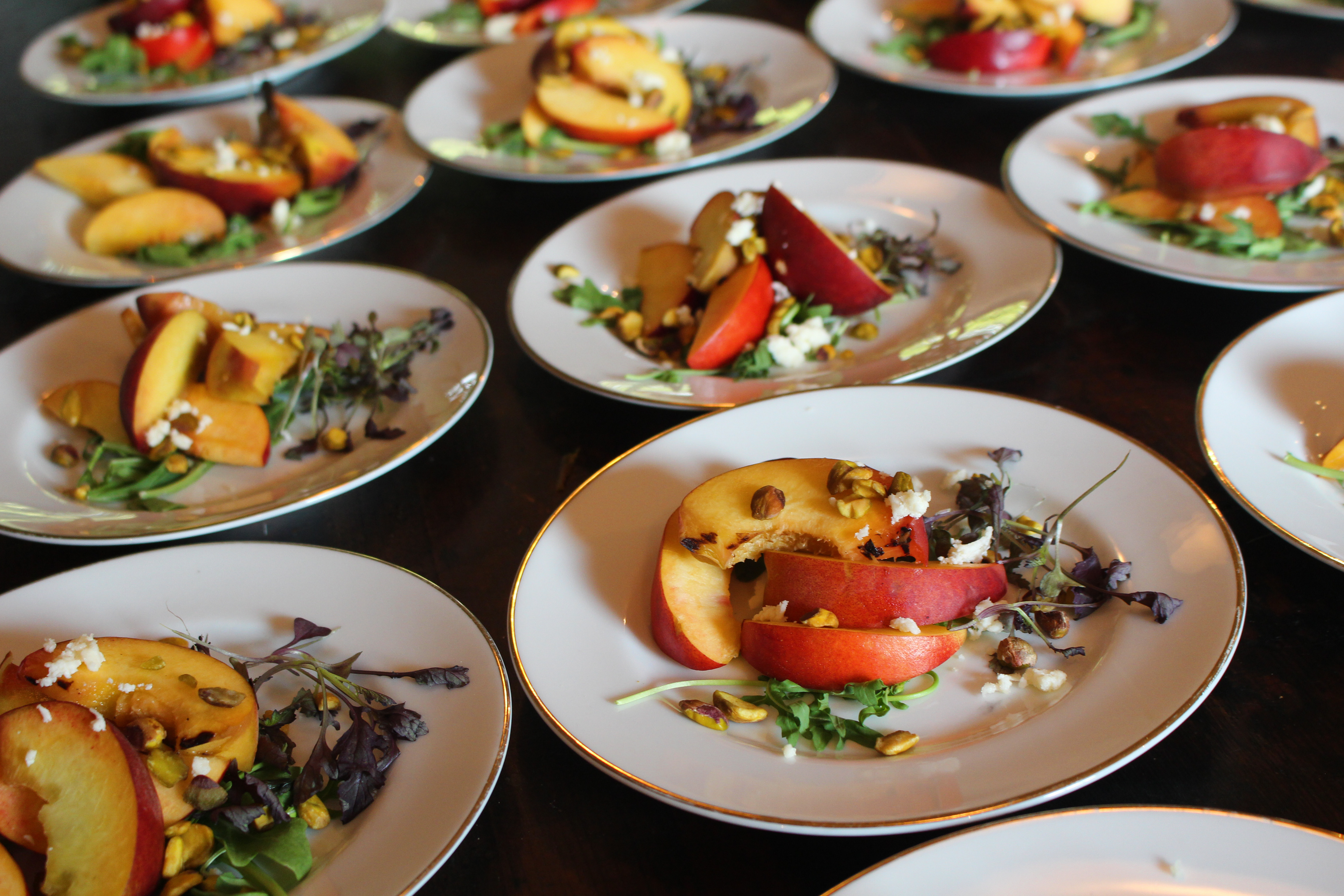 Grilled Peach & nectarine salad