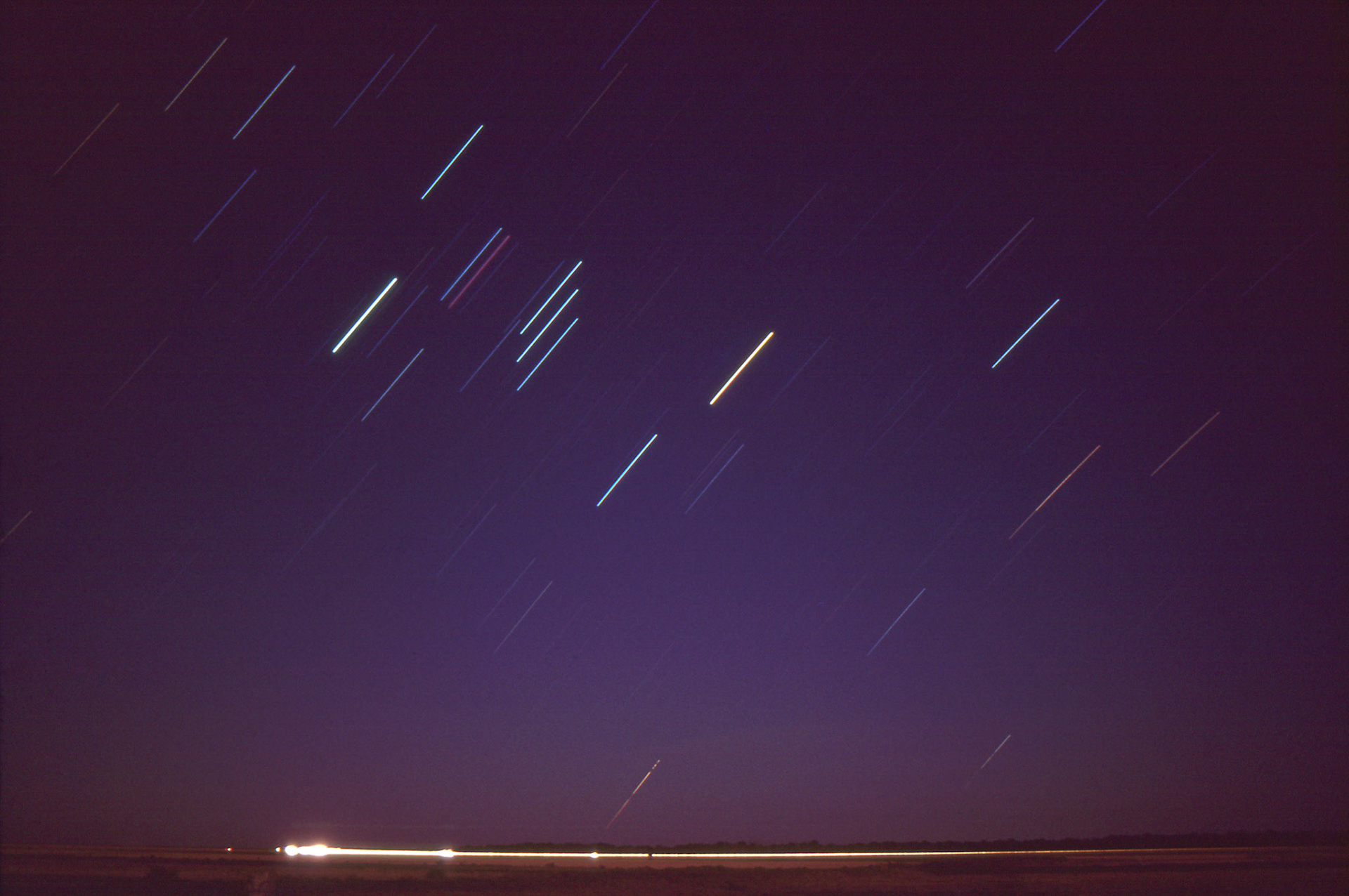 Star Trail and Car Headlights, Mulberrygong Station