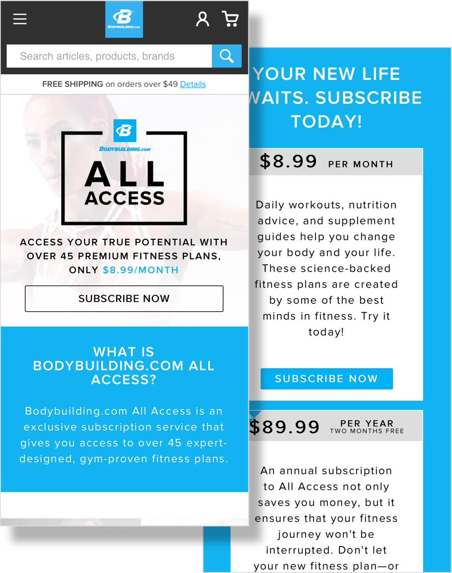 Sales page: Text-heavy with unclear benefits