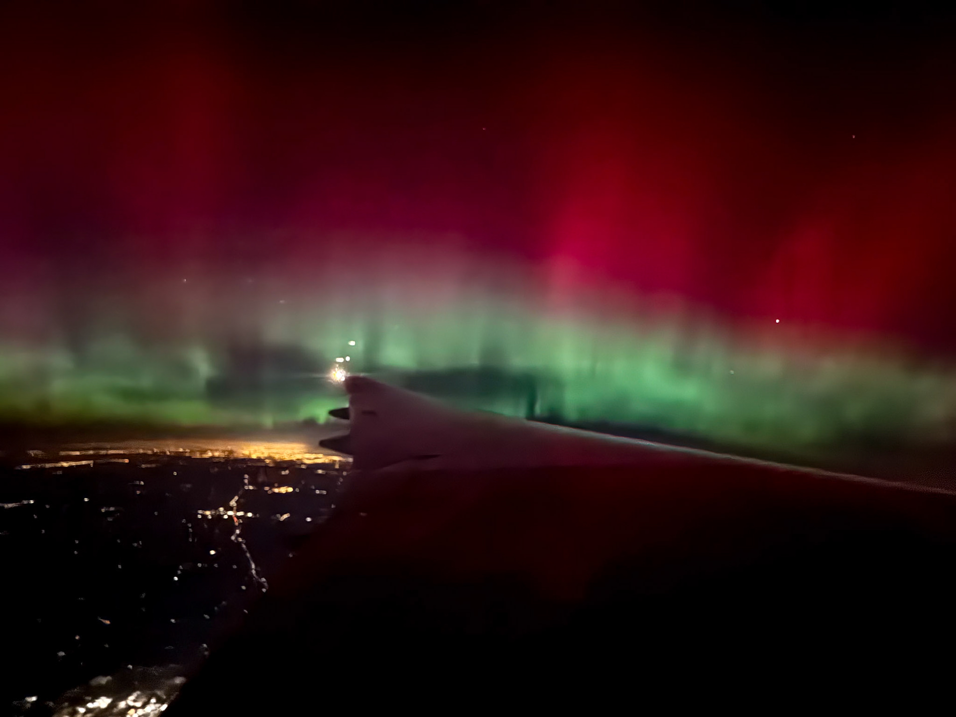 Aurora from 39,000 feet