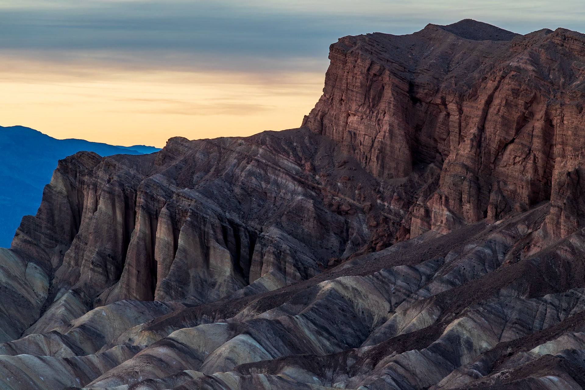 Zabriskie Point at sunset