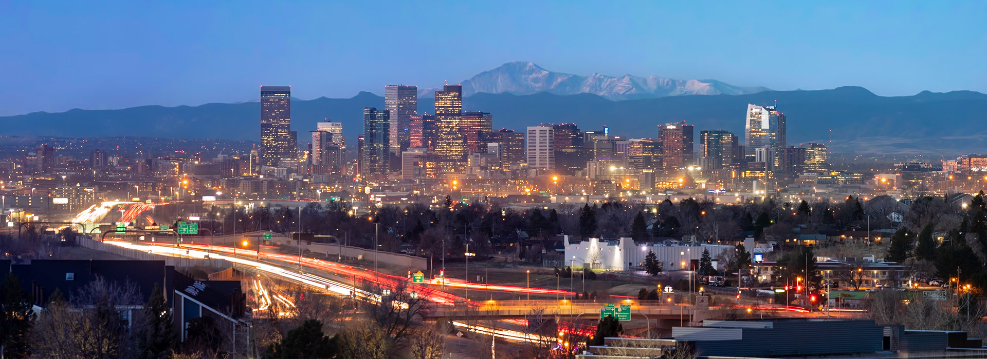Denver Skyline with Pikes Peak 1