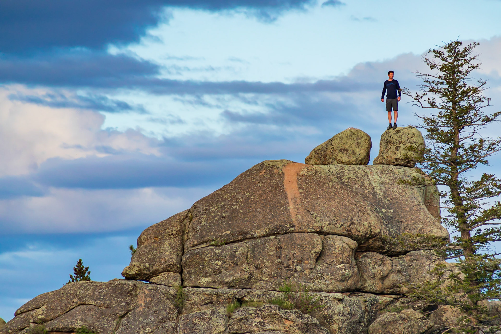 On the top