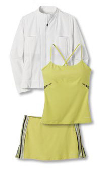 SUMMIT JACKET, SUN SHIMMEL AND HOPKINTON SKIRT