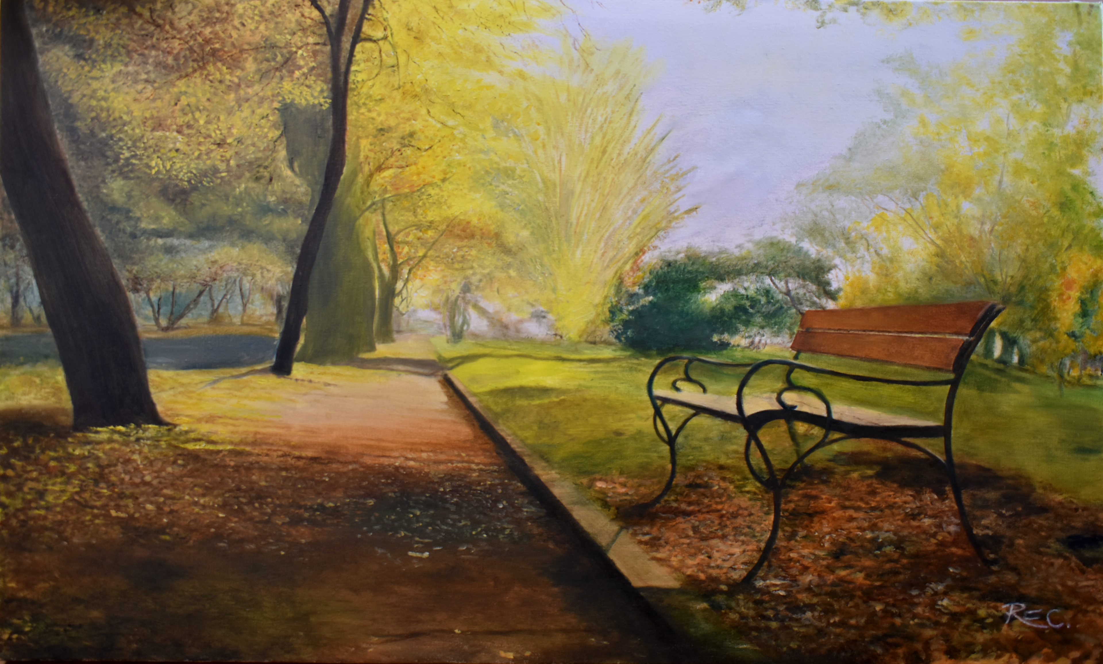 "Pausa" - óleo sobre tela 100 x 60cm. 2021.