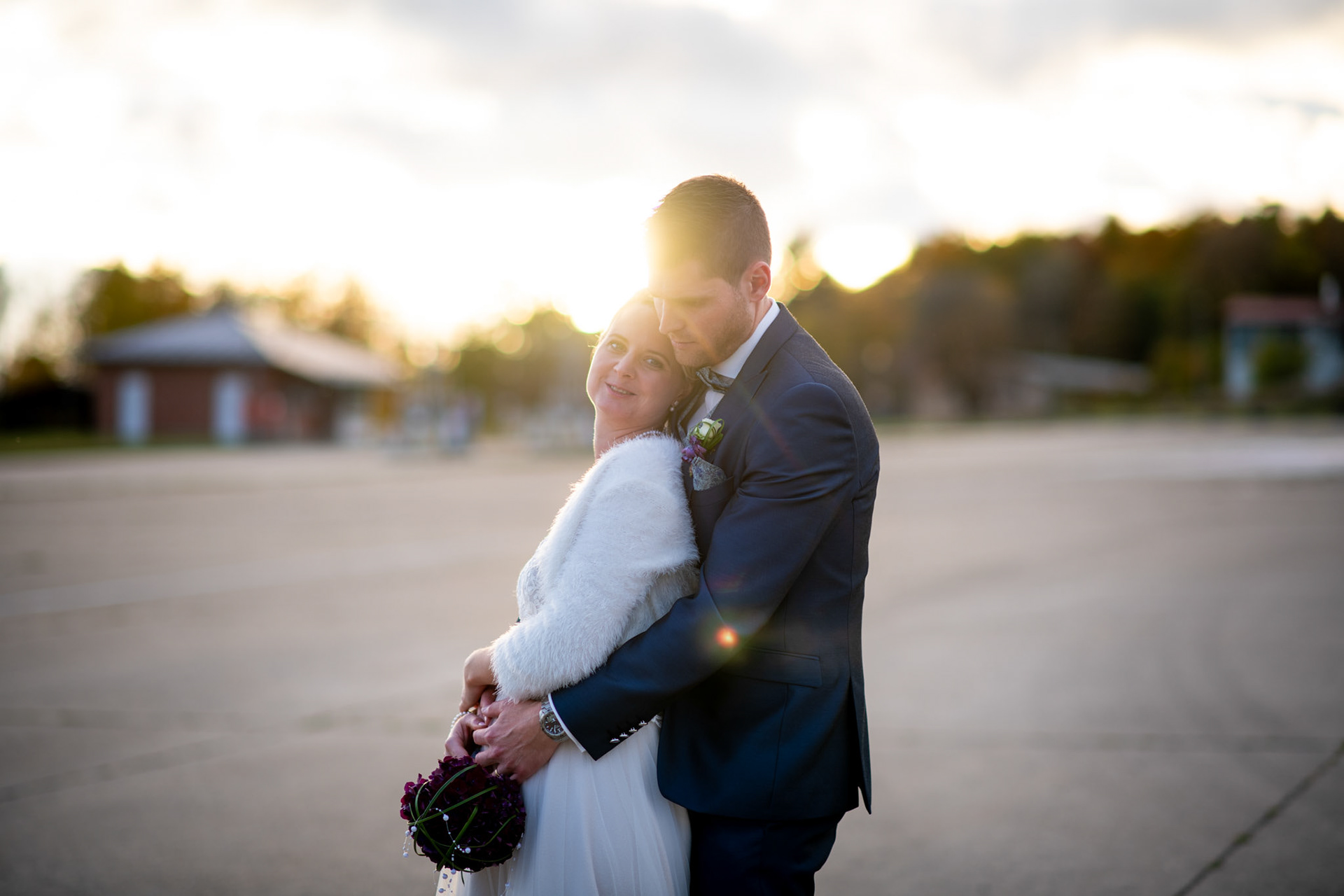 Hochzeitspaar Sonnenuntergang