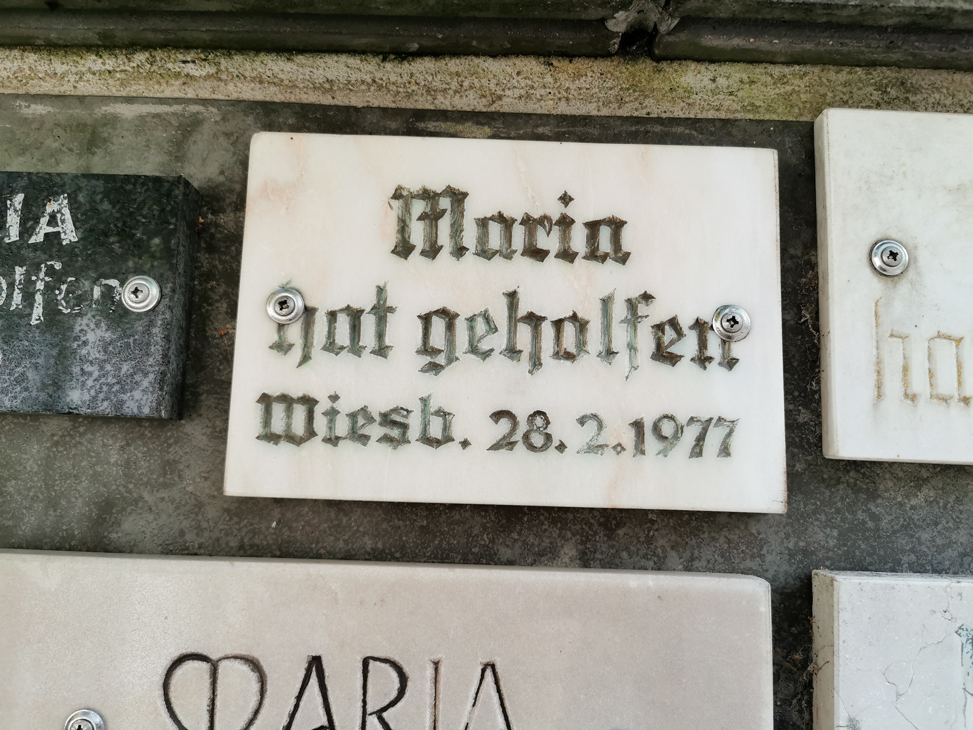 Maria hat geholfen 28.02.1977