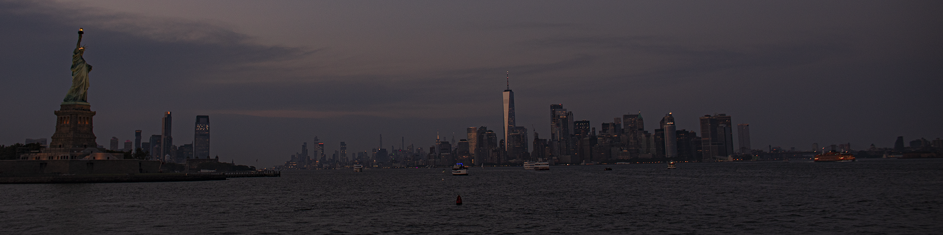 Statue of Liberty and Downtown WaterFront