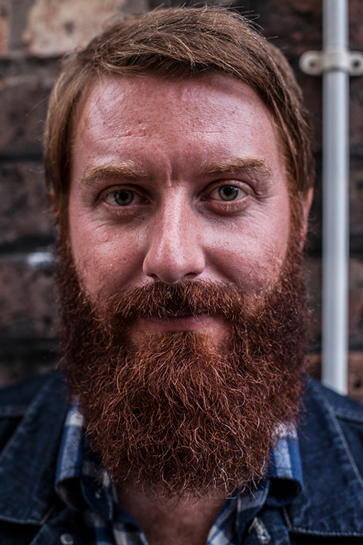 Man with beard portrait Lark Lane, Liverpool