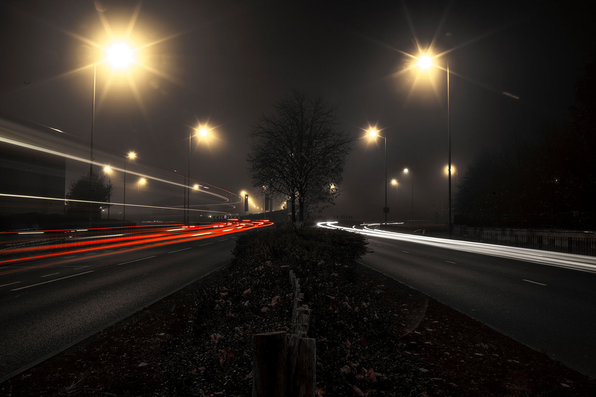 Light trails Speke Boulevard