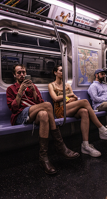 Two on a subway New York