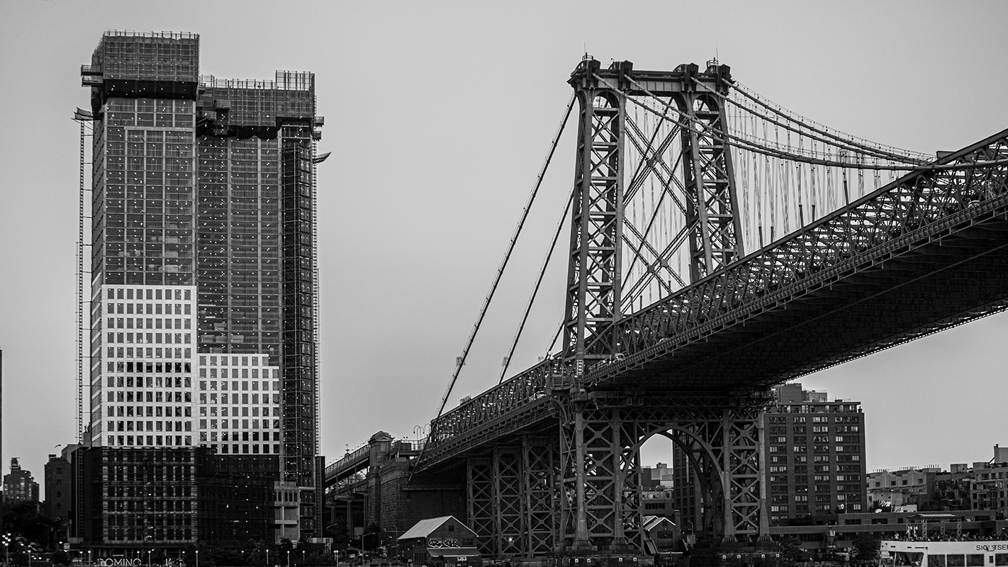 New York Bridge from a Boat