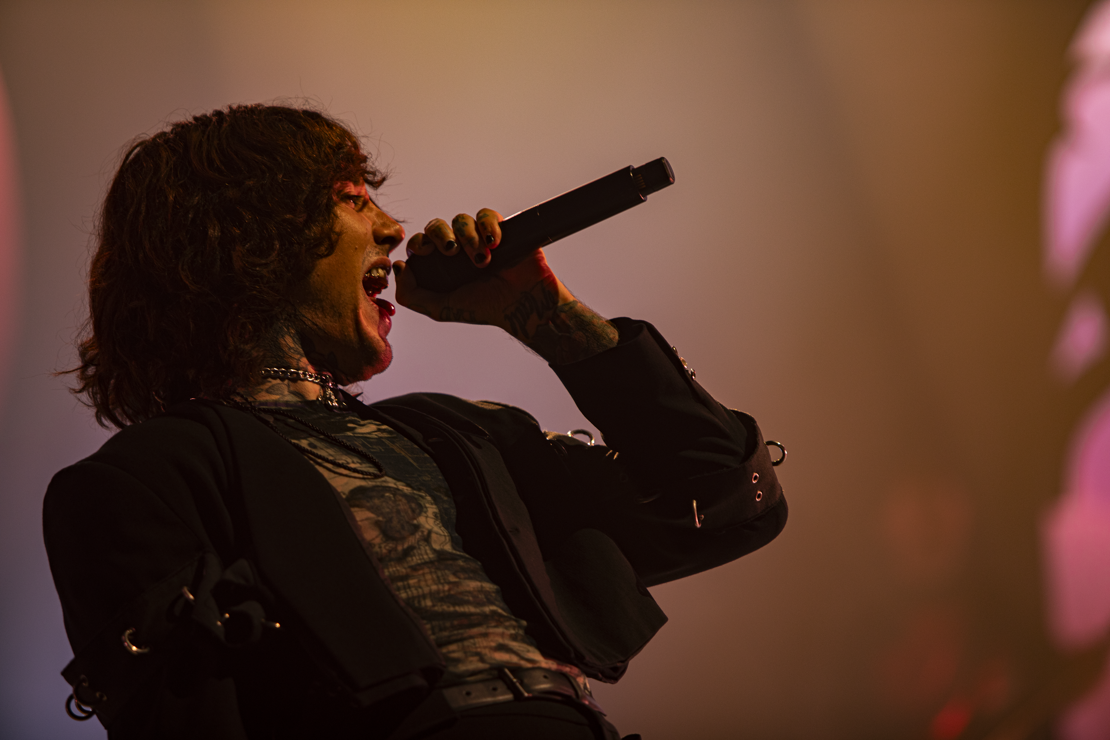 Oli Sykes Singer of Bring me The Horizon Live Liverpool M&S Arena